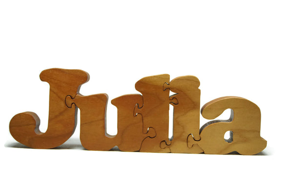 Wooden Name Puzzle - Personalized Baby Gift Name Puzzle, Wooden Letter Puzzle, Personalized Gift - Handmade