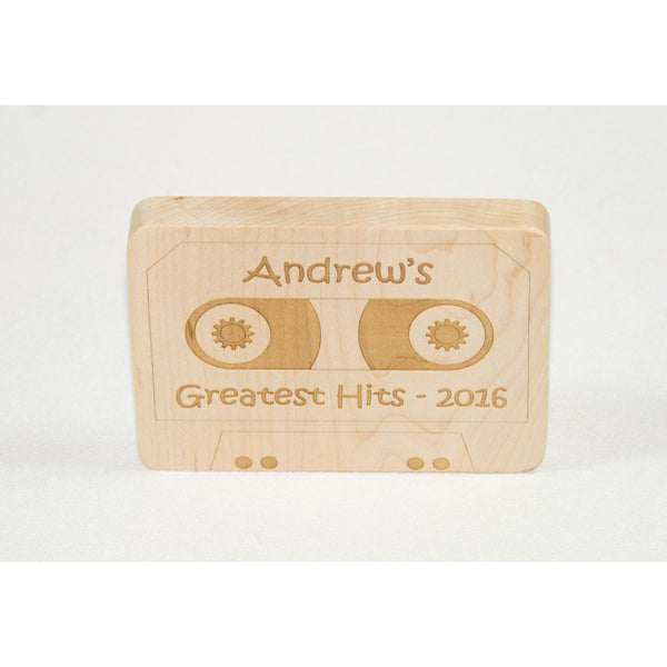 Wooden teether cassette tape personalized baby teething toy - Little Wooden Wonders
