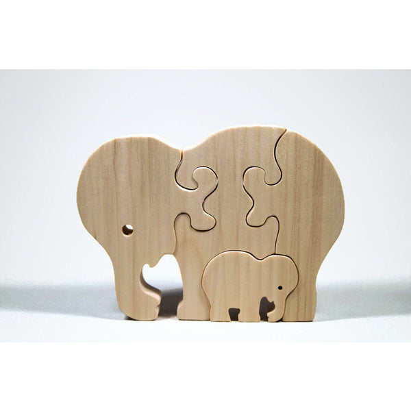 Wooden Animal Puzzle, Elephant Puzzle, Children's Puzzle, Personalized Wooden Puzzle, Children's Toy, Baby Shower Gift, Baptism Gift - Little Wooden Wonders