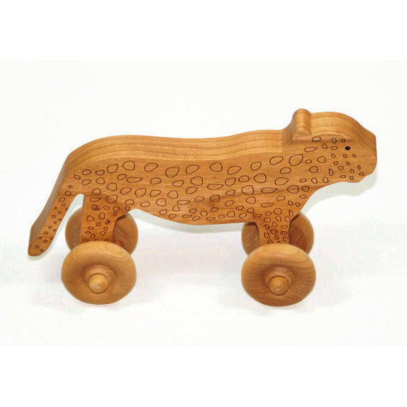 Wooden Toy Car, Leopard Wood Car, Jaguar Toy, Toddler Toy Car, Personalized Gift Toy for Babies, Toddlers and Preschool - Little Wooden Wonders
