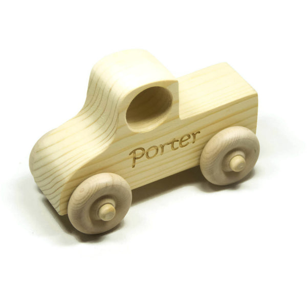 Wooden Toy Car, Wood Toy Truck, Toddler Toy Wood Truck Personalized for Children and Toddlers - Little Wooden Wonders