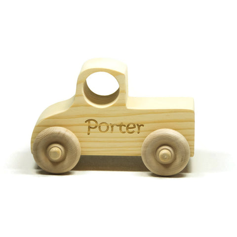 Wooden Toy Car, Wood Toy Truck, Toddler Toy Wood Truck Personalized for Children and Toddlers - Little Wooden Wonders