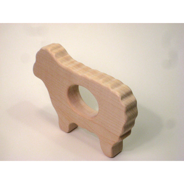 Wooden Teether, Sheep Teether for Infants and Toddlers - Little Wooden Wonders
