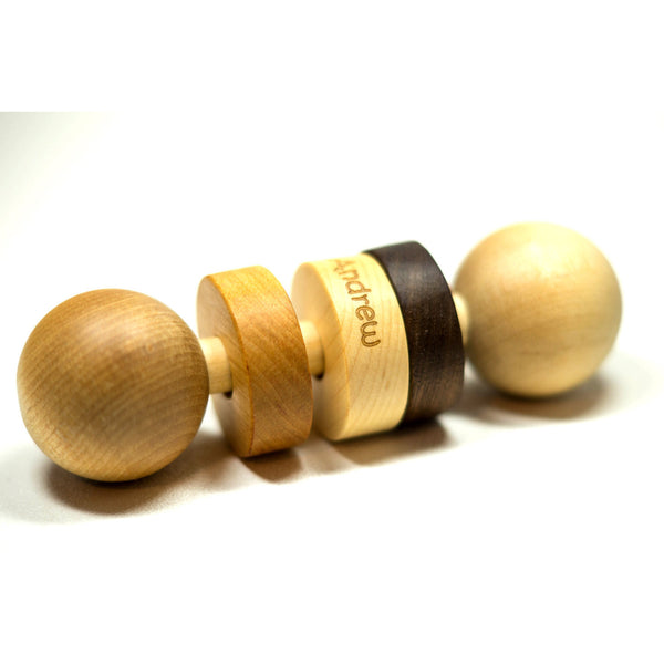 Wooden Baby Rattle - Personalized Wood Rattle - Personalized Baby Toy Baby Gift - Little Wooden Wonders