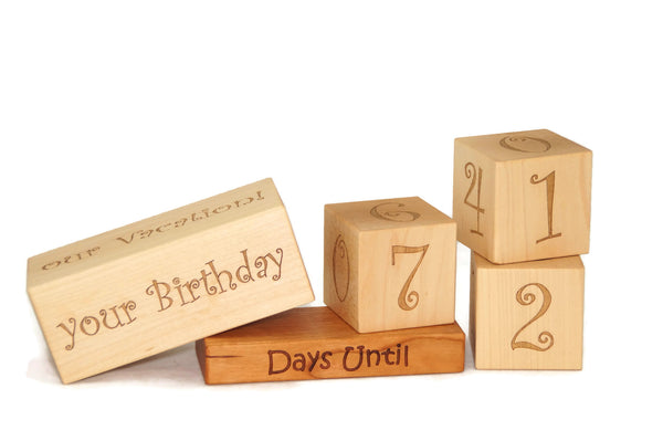 Countdown Calendar Blocks for Christmas, Birthday, Summer, and Vacation Ornament