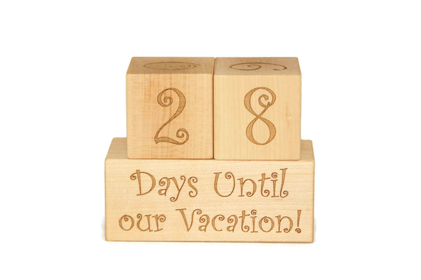 Christmas Countdown Calendar Blocks, Birthday Gift, Summer, and Vacation Ornament