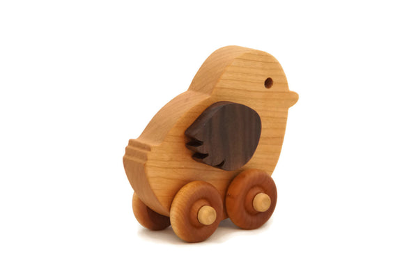 Wooden Toy Car - Chicken - Personalized - Handmade Montessori Toy