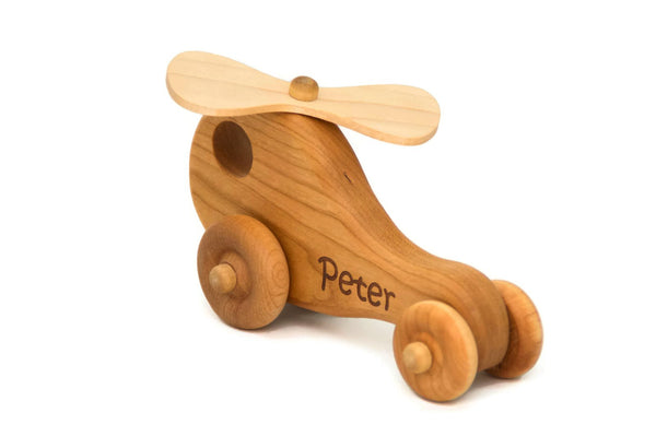 Wood Toy Helicopter - Handmade Montessori Toy