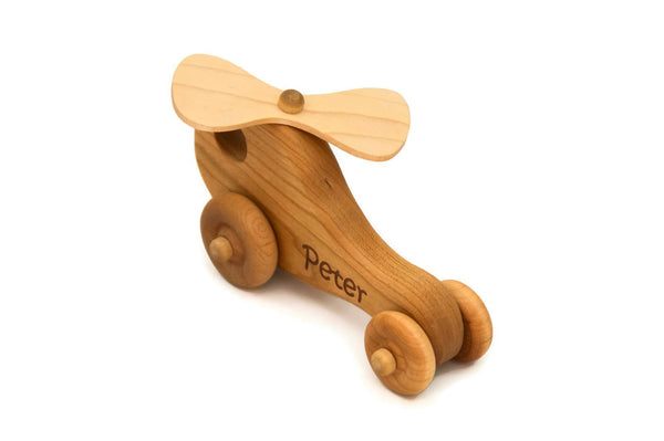 Wood Toy Helicopter - Handmade Montessori Toy