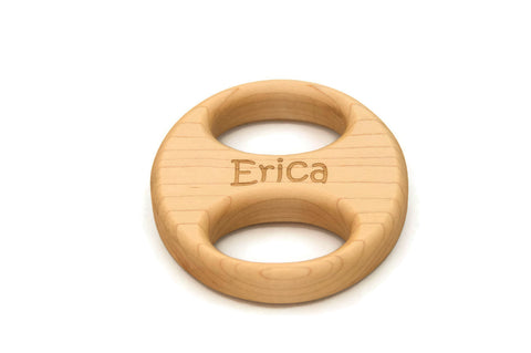 All Natural Wooden Baby Rattle - Three Personalized Rings - Handmade T -  Handmade Wooden Toys and Puzzles for Children – Little Wooden Wonders