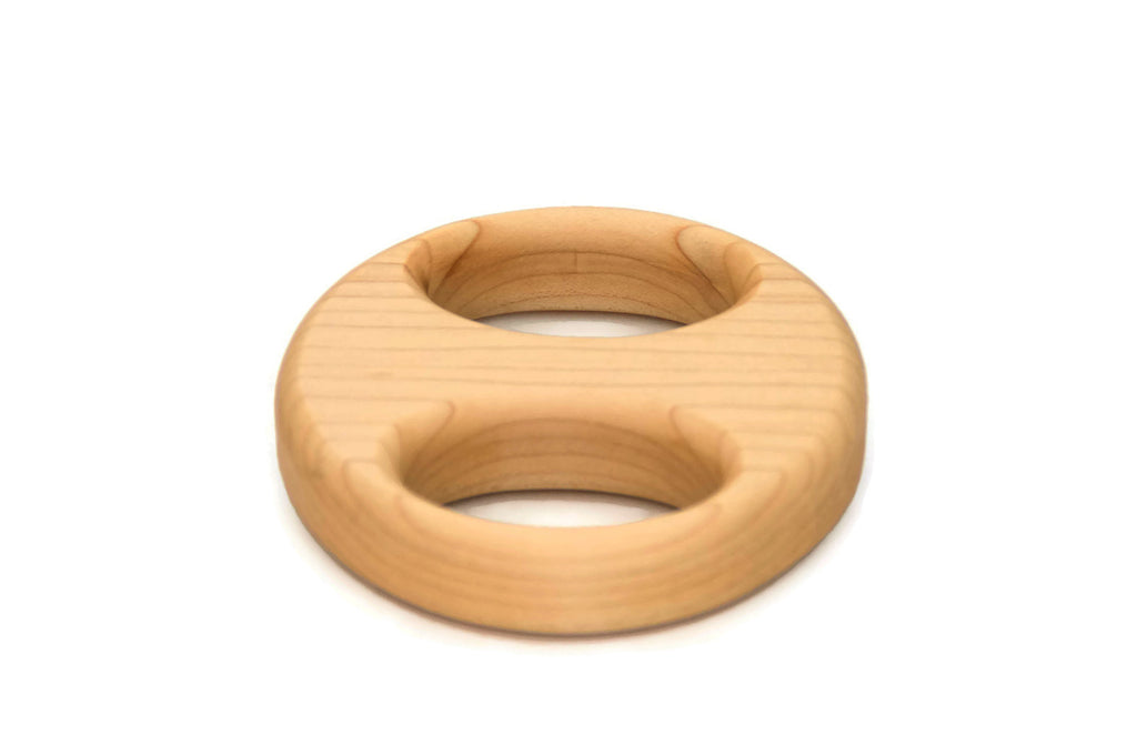 All Natural Wooden Baby Rattle - Circle - Handmade Wooden Baby Toy ...
