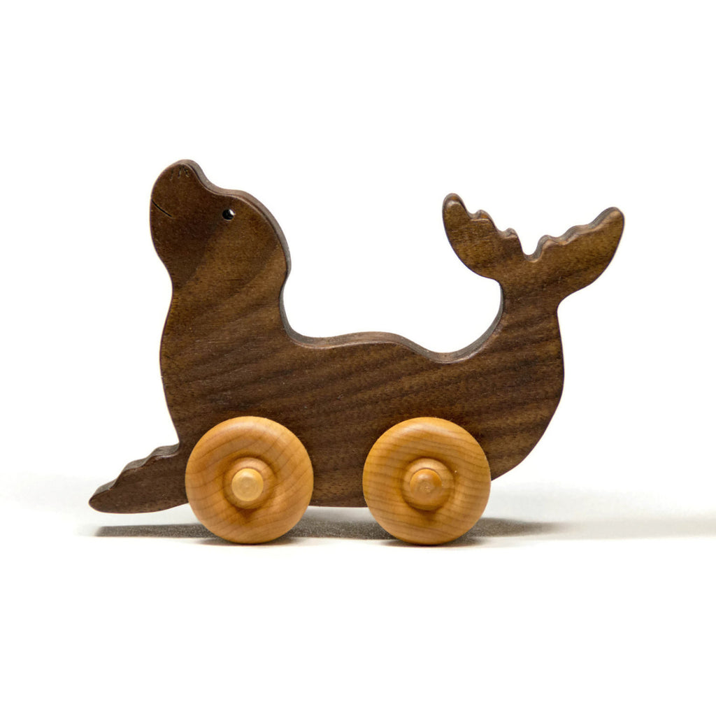 Wooden Toy Car - Seal - Personalized - Handmade Montessori Toy