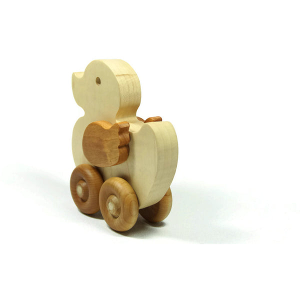 Wooden Car, Duck Toy Car , Wood Duck Toy, Push Wood Car, Personalized Toy Car - Little Wooden Wonders