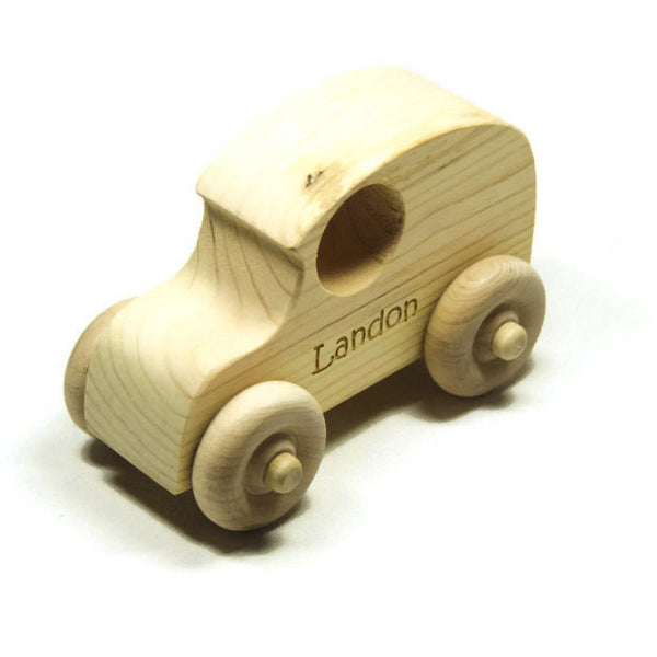 Wooden Toy Car - Personalized for Children and Toddlers - Little Wooden Wonders