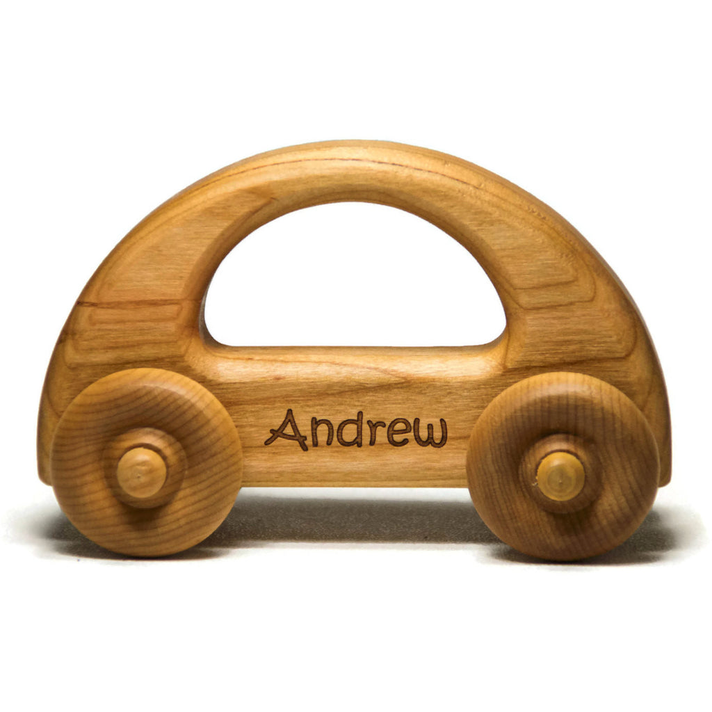 Wooden Toy Car, Wood Car, Toddler Toy Car, Personalized Gift Toy for Babies, Toddlers and Preschool - Little Wooden Wonders