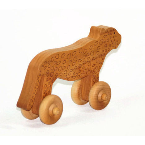 Wooden Toy Car, Leopard Wood Car, Jaguar Toy, Toddler Toy Car, Personalized Gift Toy for Babies, Toddlers and Preschool - Little Wooden Wonders