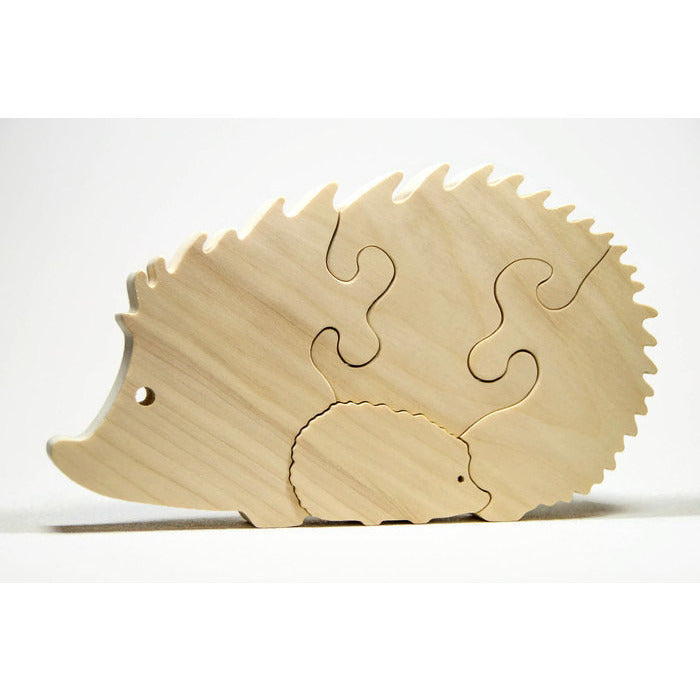 Hedgehog Puzzle Wood Baby Hedgehog Eco Friendly and Green for Toddlers and Children Personalized - Little Wooden Wonders