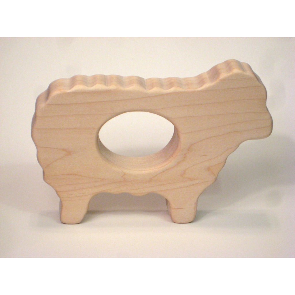 Wooden Teether, Sheep Teether for Infants and Toddlers - Little Wooden Wonders