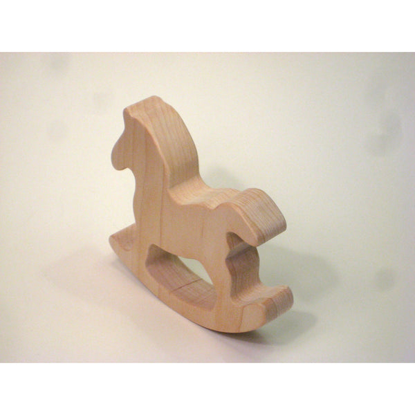 Wooden Teether Toy for Baby Rocking Horse Teether for Infants and Toddlers - Little Wooden Wonders