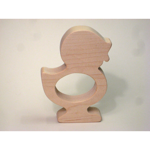 Wooden Teether, Chick Teether for Infants and Toddlers - Little Wooden Wonders