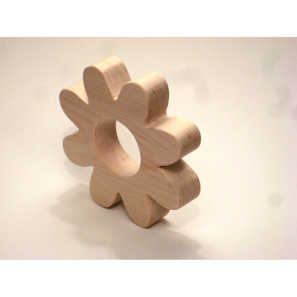 Wooden Teether Flower Teether for Infants and Toddlers - Little Wooden Wonders