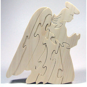 Wooden Puzzle, Wood Angel Puzzle, Wood Puzzle, Christmas Puzzle of an Angel - Little Wooden Wonders