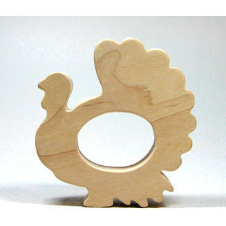Thanksgiving Wooden Turkey Teether for Infants and Toddlers - Little Wooden Wonders