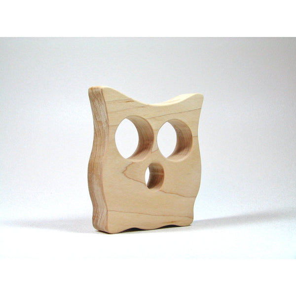 Wooden Owl Teether - All natural safe eco friendly teething toy - Little Wooden Wonders