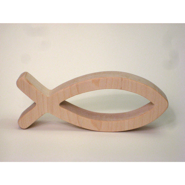 Wooden Teether Christian Fish Easter Baptism Birthday Gift perfect for any teething baby - Little Wooden Wonders
