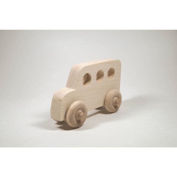 Wooden Toy Car, School Bus Toy, Personalized Toy - Little Wooden Wonders