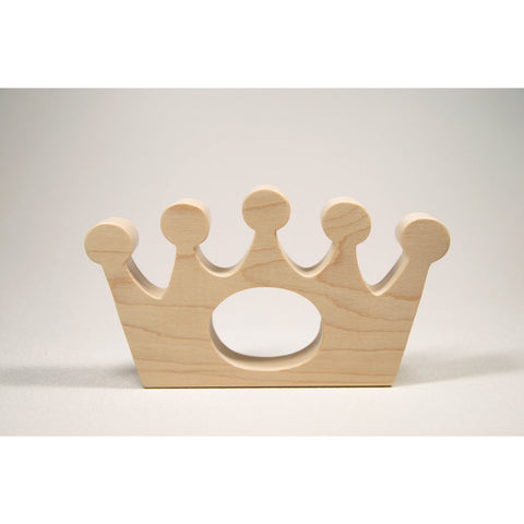 Wooden Baby Teether Royal Baby Crown Teether - Little Wooden Wonders