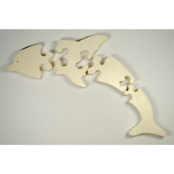 Dolphin Puzzle, Wooden Puzzle, Dolphin Puzzle Personalized for Children and Toddlers - Little Wooden Wonders