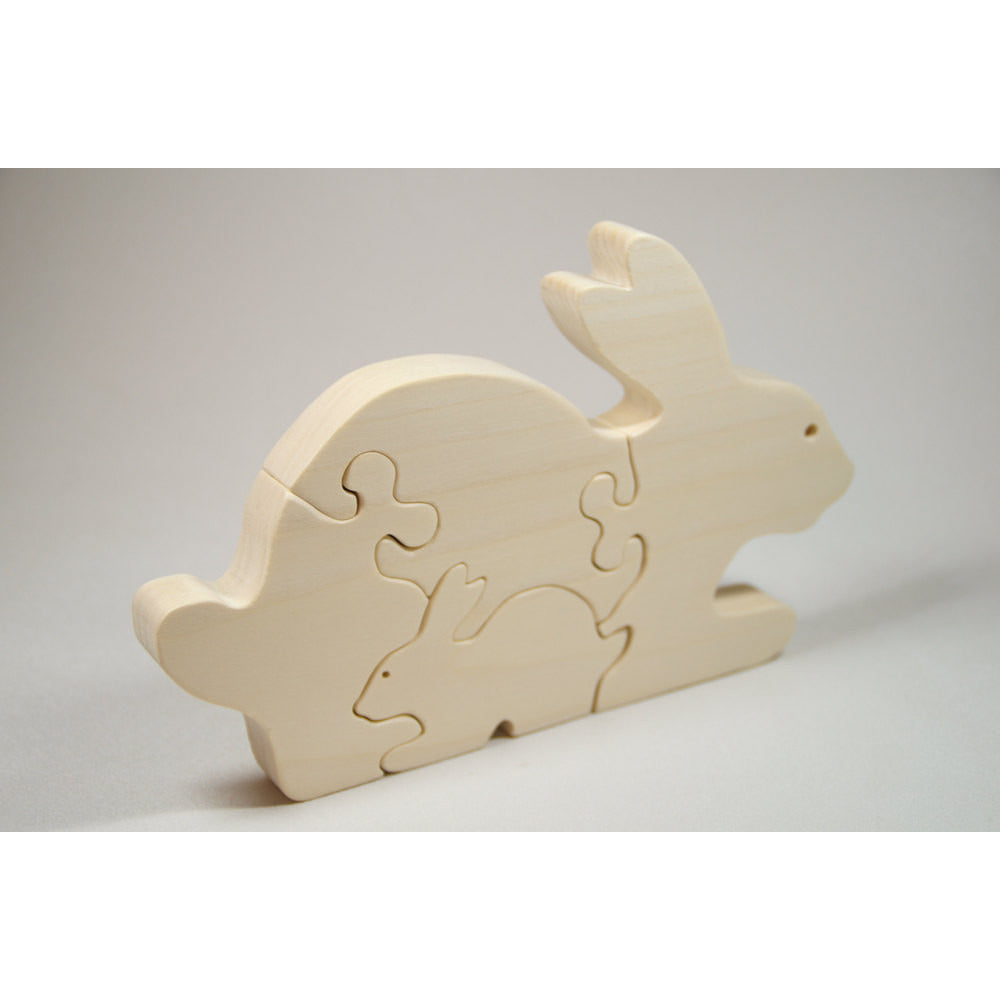 Handmade Wooden Animal Puzzle - Bunny Rabbit - Montessori Toy - Handmade  Wooden Toys and Puzzles for Children – Little Wooden Wonders