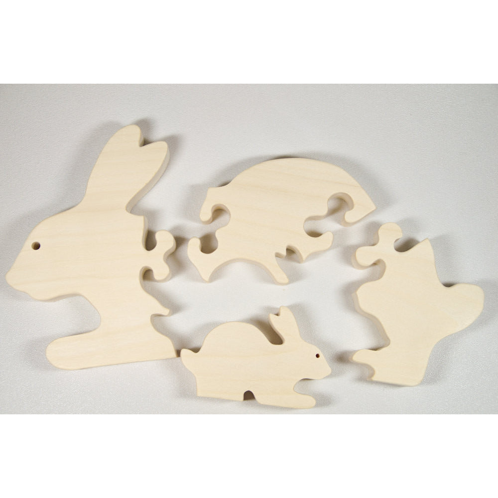 Free Rabbit Puzzle Pattern Wooden Rabbit Puzzle