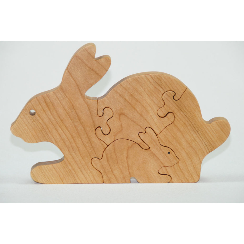 Puzzle bébé en bois personnalisé - Mrs Rabbit