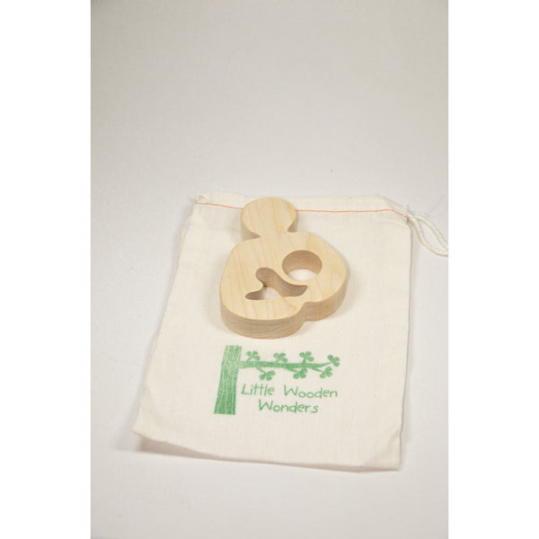 Breastfeeding Wooden Teether Natural Wood Baby Toy - Little Wooden Wonders