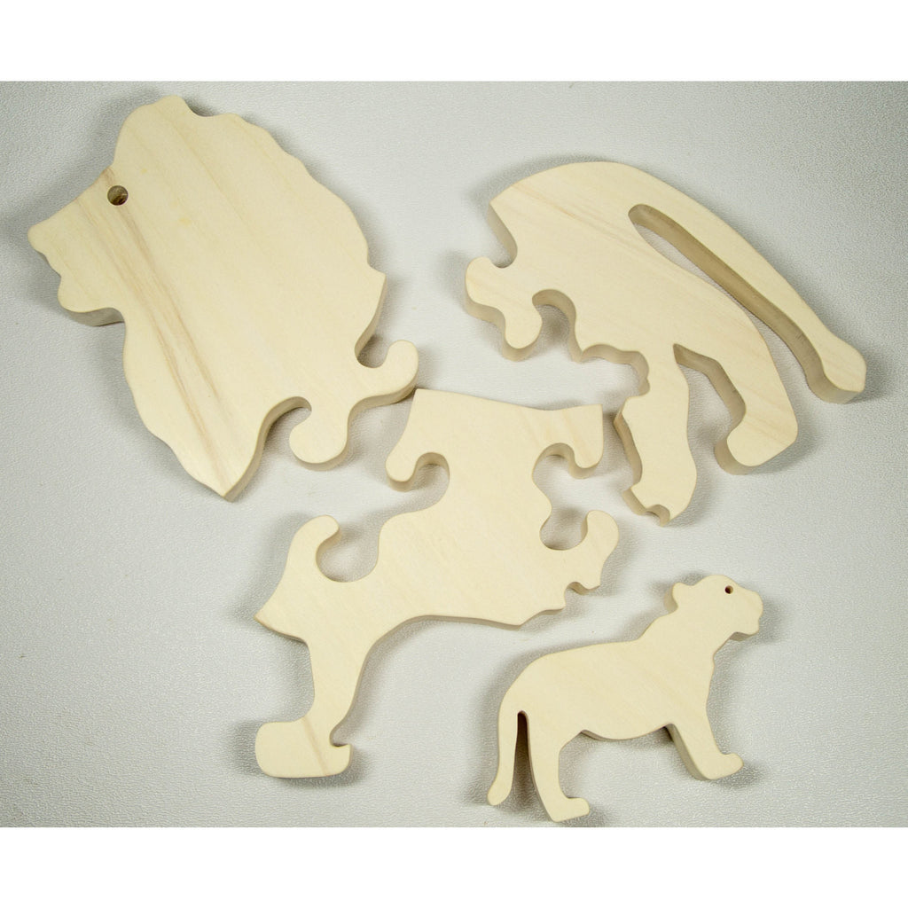 Wooden Puzzle Lion Wooden Animal Puzzle Wooden Toy Montessori Toy 