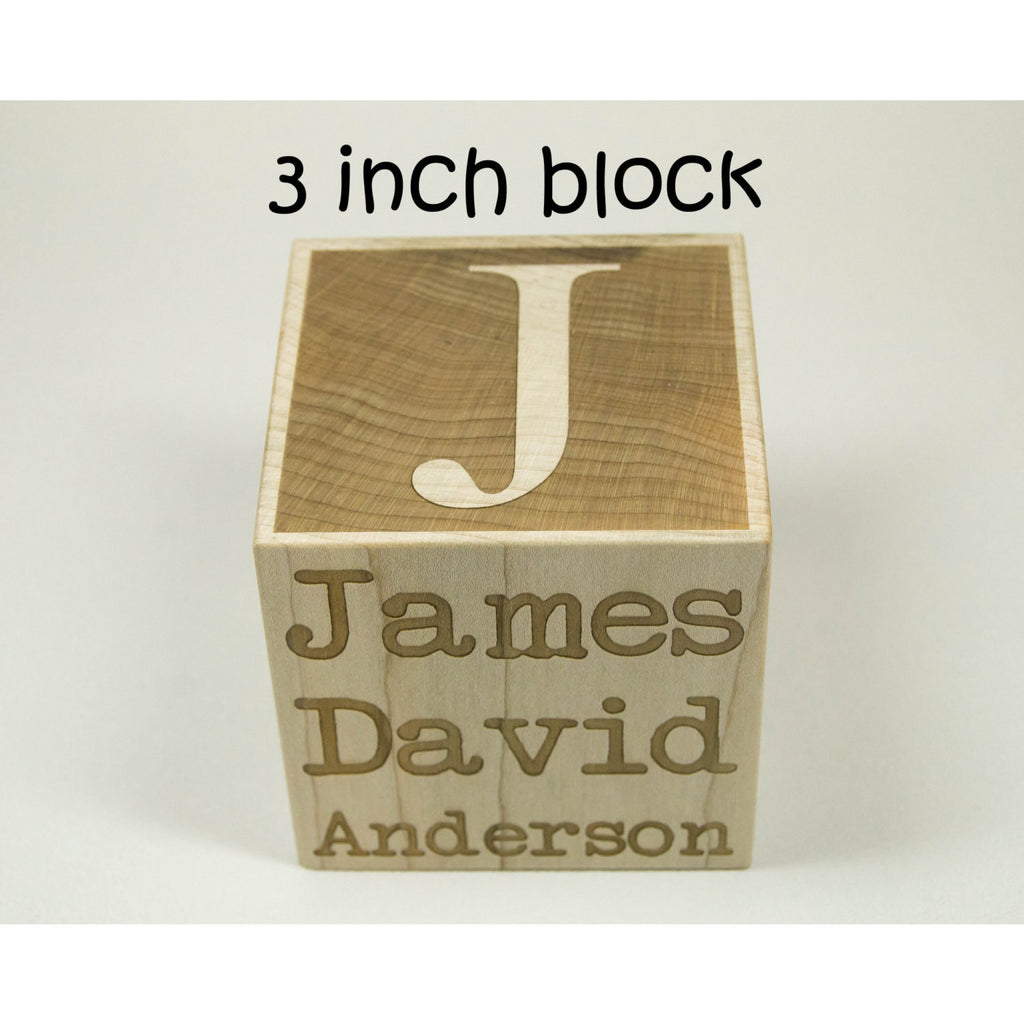 Personalized Wooden Baby Block Baby Blocks Wooden Blocks Name