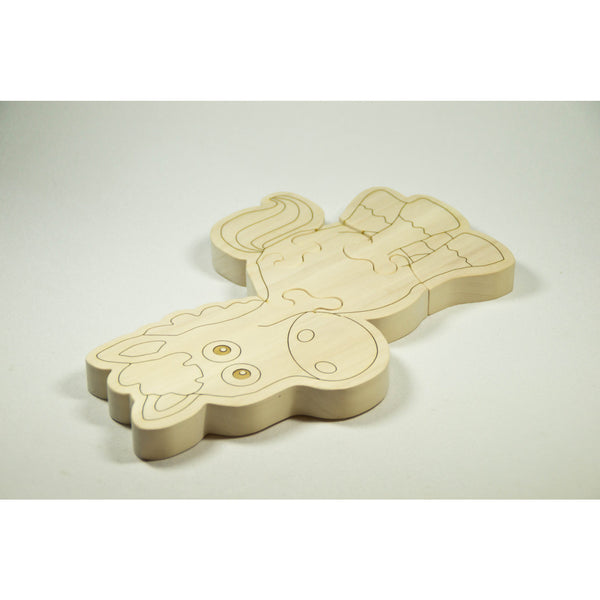 Wooden Puzzle Horse Shaped Personalized for Boys and Girls - Little Wooden Wonders