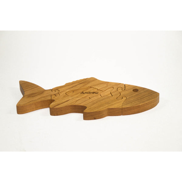 Wooden Puzzle - Fish Puzzle - Children's Toy - Personalized for Free - Little Wooden Wonders